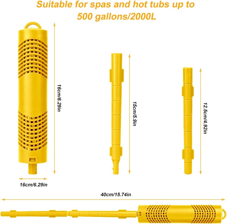 Spa Mineral Stick 4 Pack Hot Tub Filter with 4 Months Lifetime Cartridge Universal (Yellow) Pack of 2 B119083