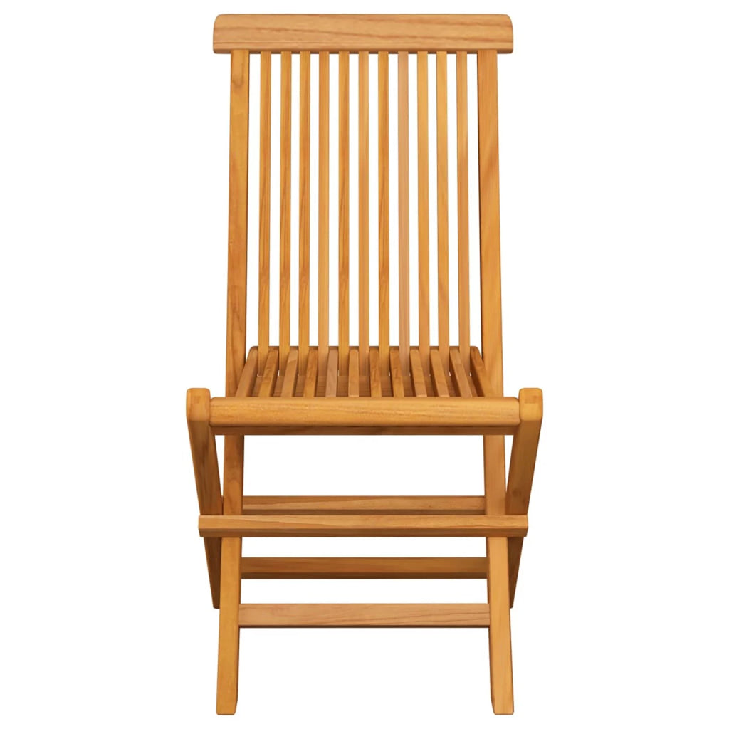 Set of 8 Wooden Foldable Outdoor Dining Chairs with Green Cushion Q9000