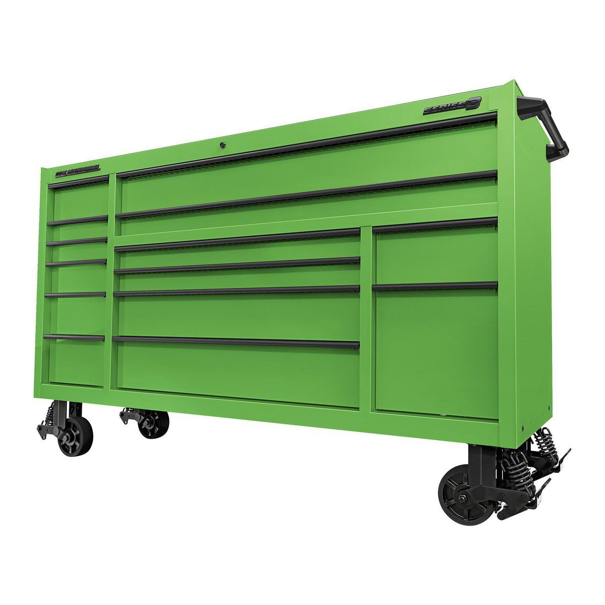72 in. x 22 in. Slate Gray Triple-Bank Roll Cab C7412
