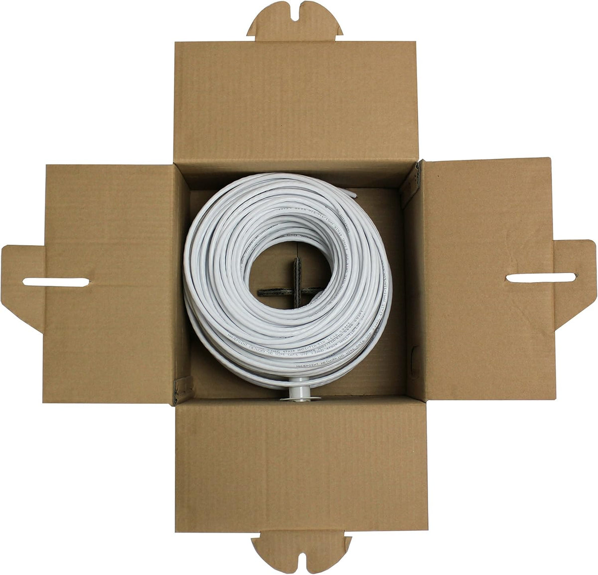 Cat6 Bulk Ethernet Cable, 250ft, White, Solid, 550MHz, 23AWG, UTP A789
