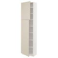 White High Cabinet with Shelves and 2 Doors V746