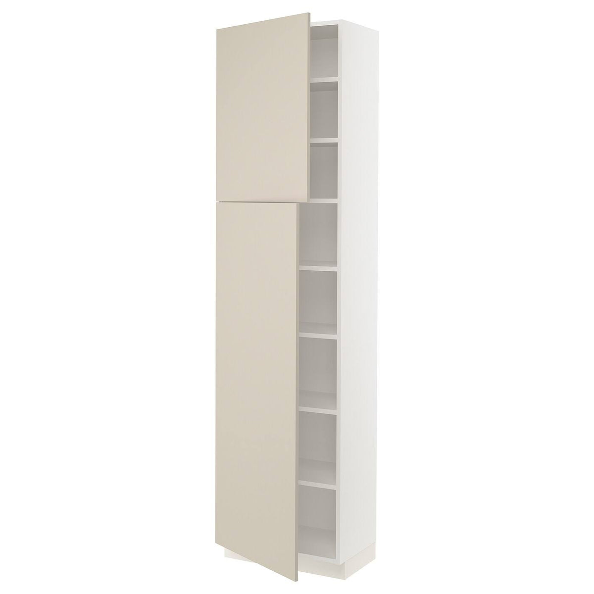 White High Cabinet with Shelves and 2 Doors V746