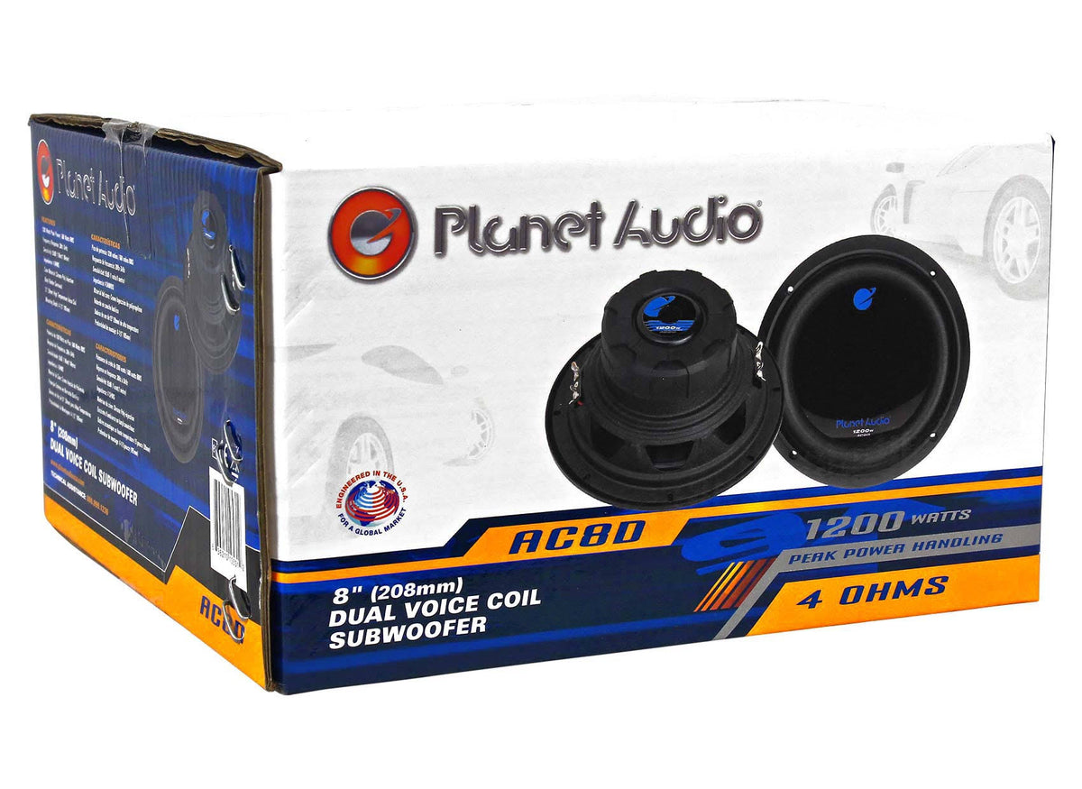 8x22 2400W DVC 4-Ohm Car Subwoofers E75439
