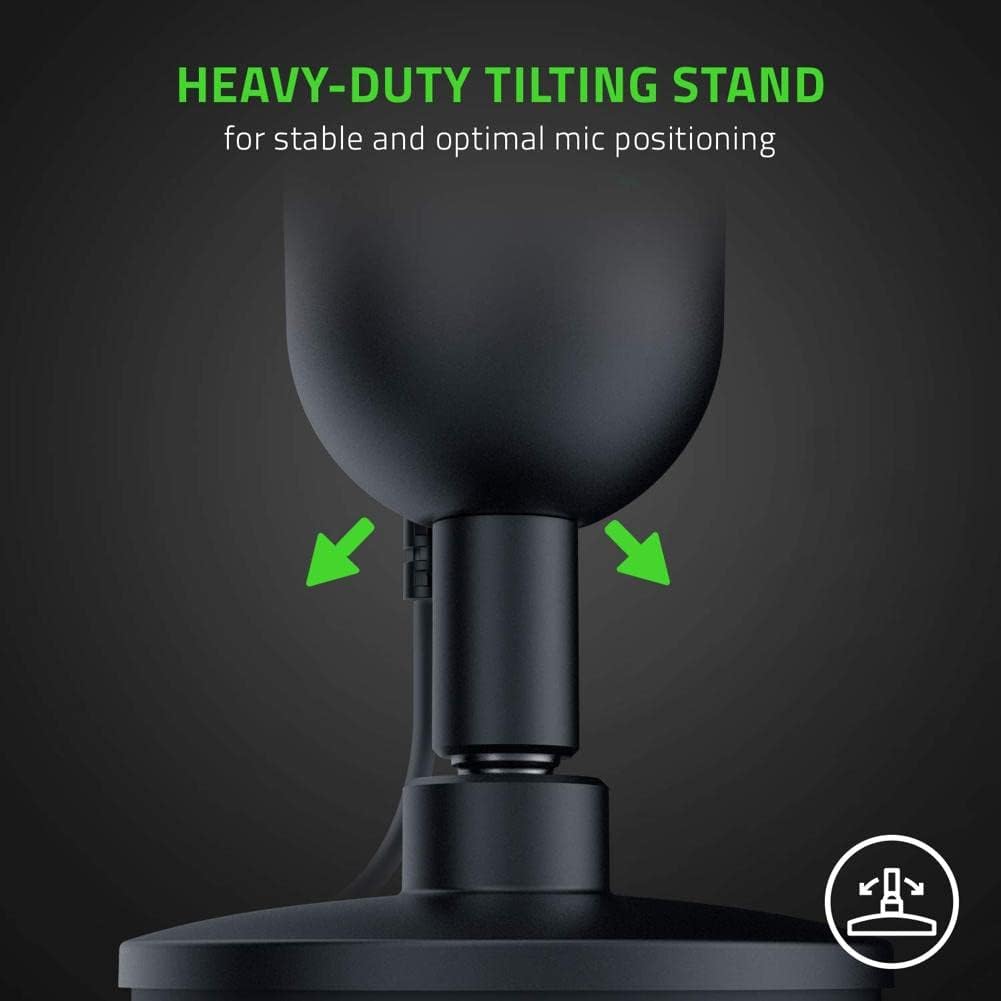 Black USB Streaming Microphone with Supercardioid Pick-Up Pattern H174195