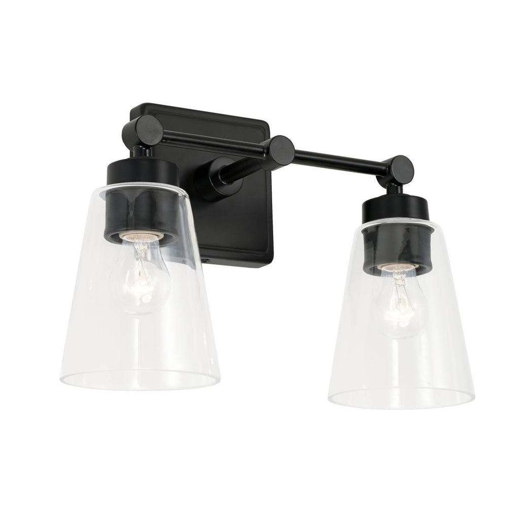 2 Light Vanity Matte Black F499