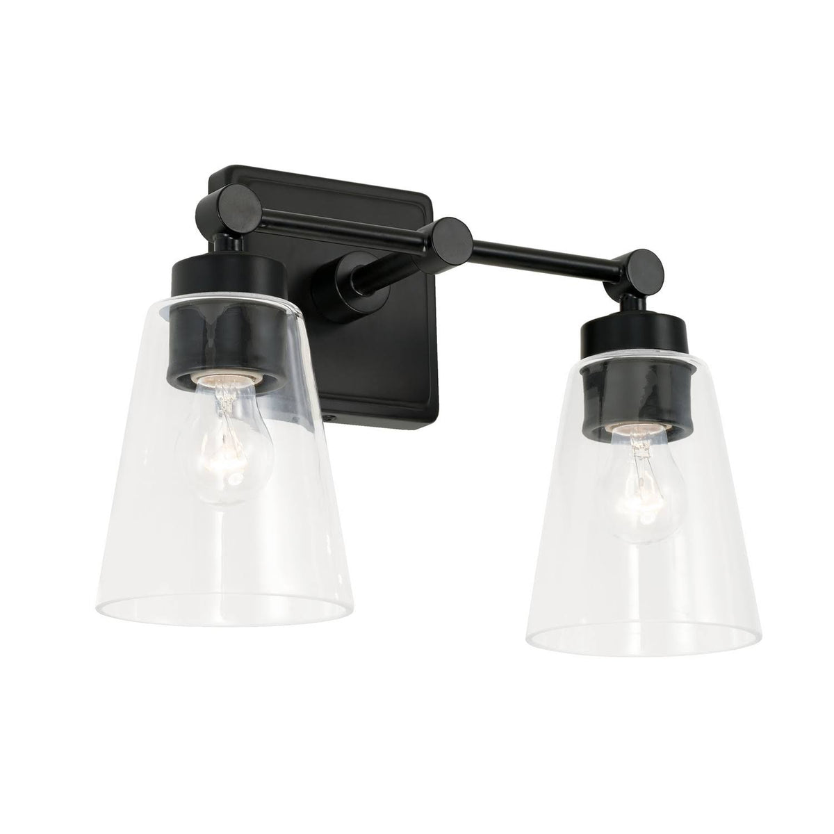 2 Light Vanity Matte Black F499