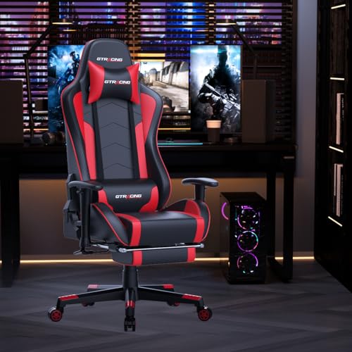 Gaming Chair with Footrest Speakers Bluetooth Ergonomic X57856