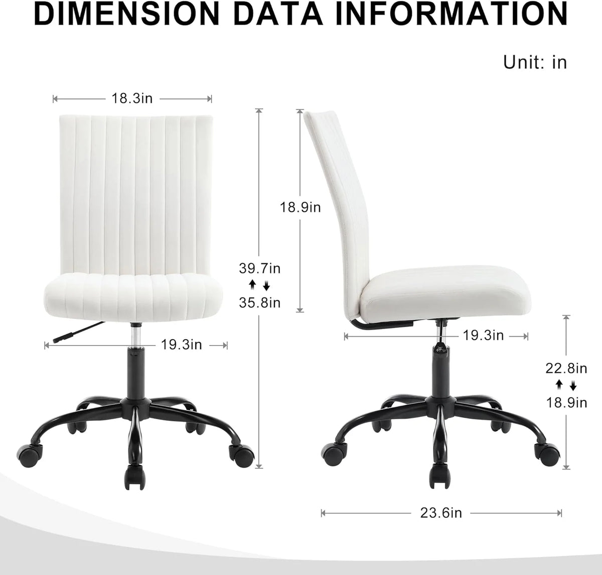 Velvet Swivel Desk Chair with Wheels M6917