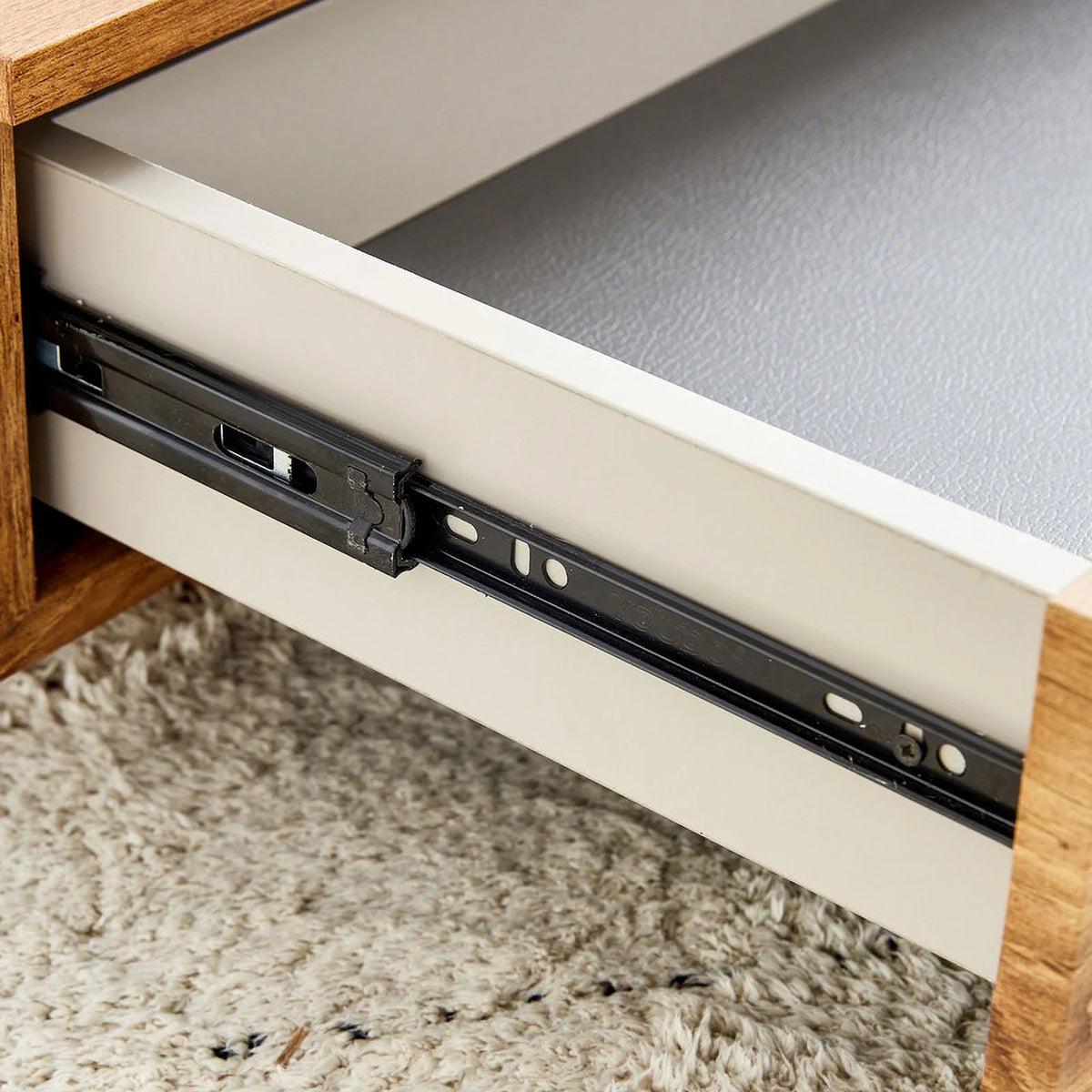 Modern Coffee Table with 2 Drawers White Finish A37413