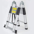 16.5FT Aluminum Telescoping Extension Ladder 330lbs Max Capacity A-Frame Folding K2137