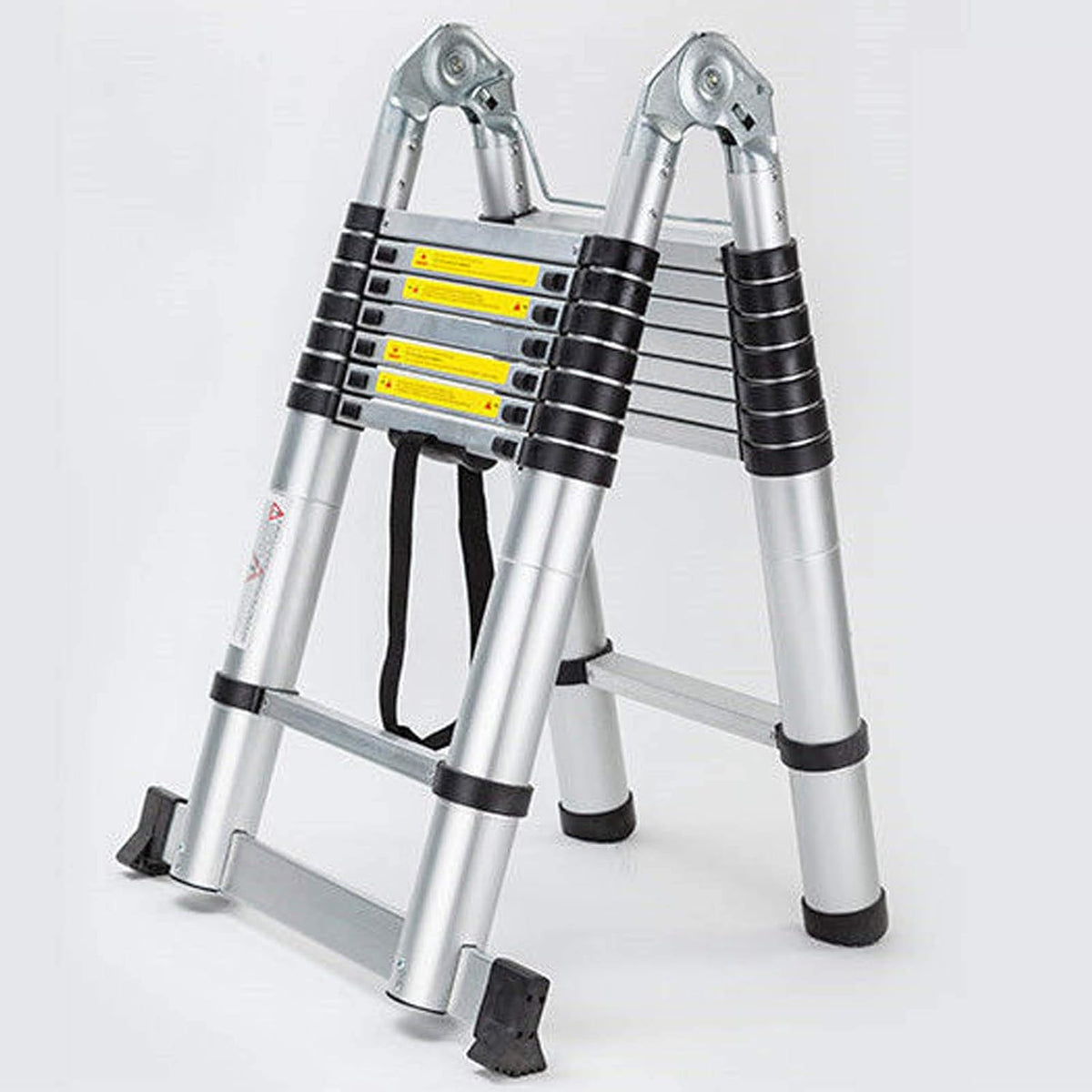16.5FT Aluminum Telescoping Extension Ladder 330lbs Max Capacity A-Frame Folding K2137