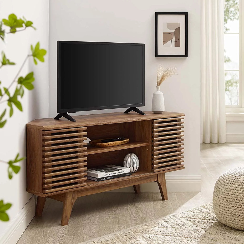Mid-Century Modern Corner TV Stand V898