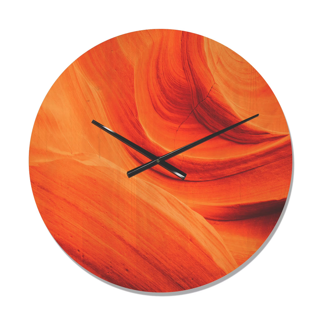 Orange Upper Antelope Canyon Landscape Wood Wall Clock D133990