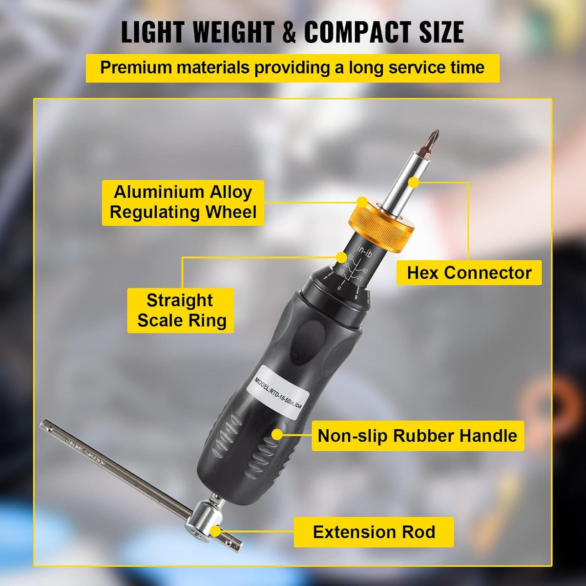 Torque Limiting Screwdriver 10-50 in-lbs Pack of 2 H651