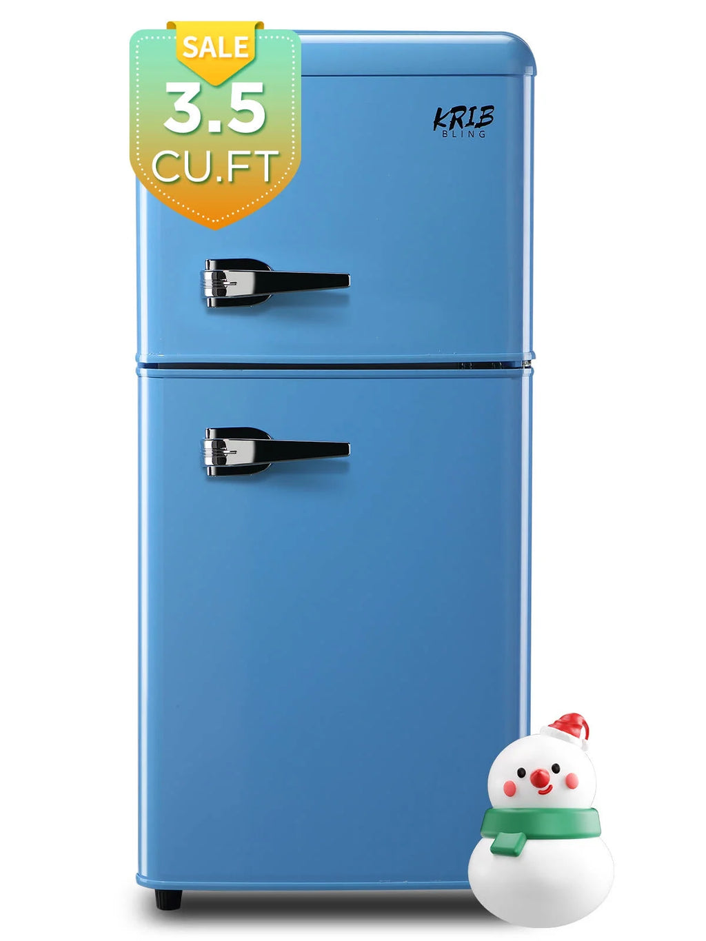 Blue 3.5 Cu.ft Mini Fridge with Freezer N470