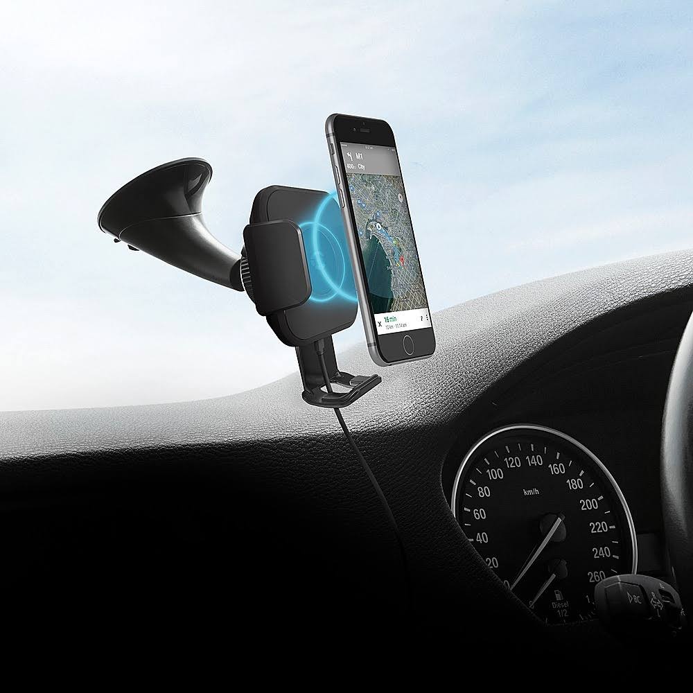 Wireless Smartphone Car Charger with Windshield Mount S581933