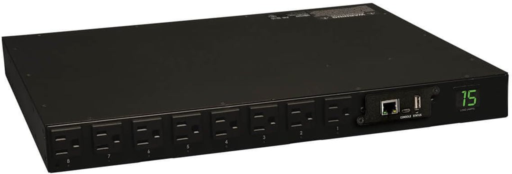 Metered PDU, 15A, 13 Outlets, 120V, 15 ft. Cord, 1U Rack-Mount Power R215161