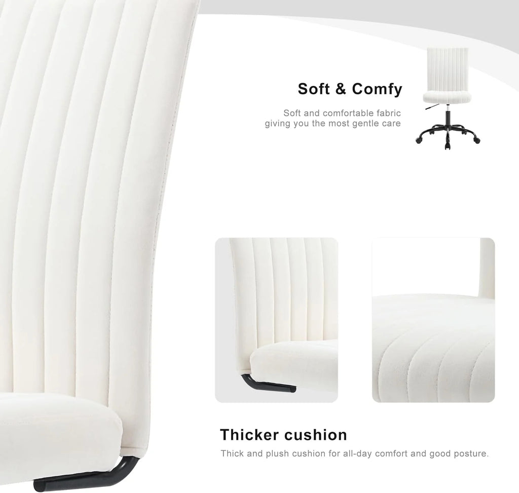 Velvet Swivel Desk Chair with Wheels M6917