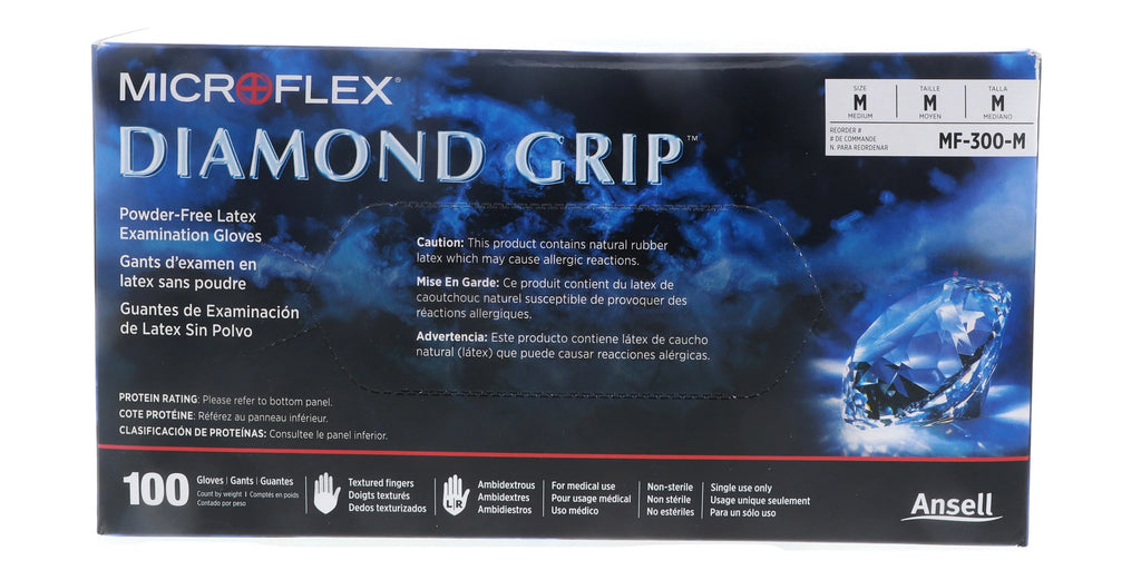 Powder-Free Latex Examination Glove Medium White 100pcs 5 Pack S4504