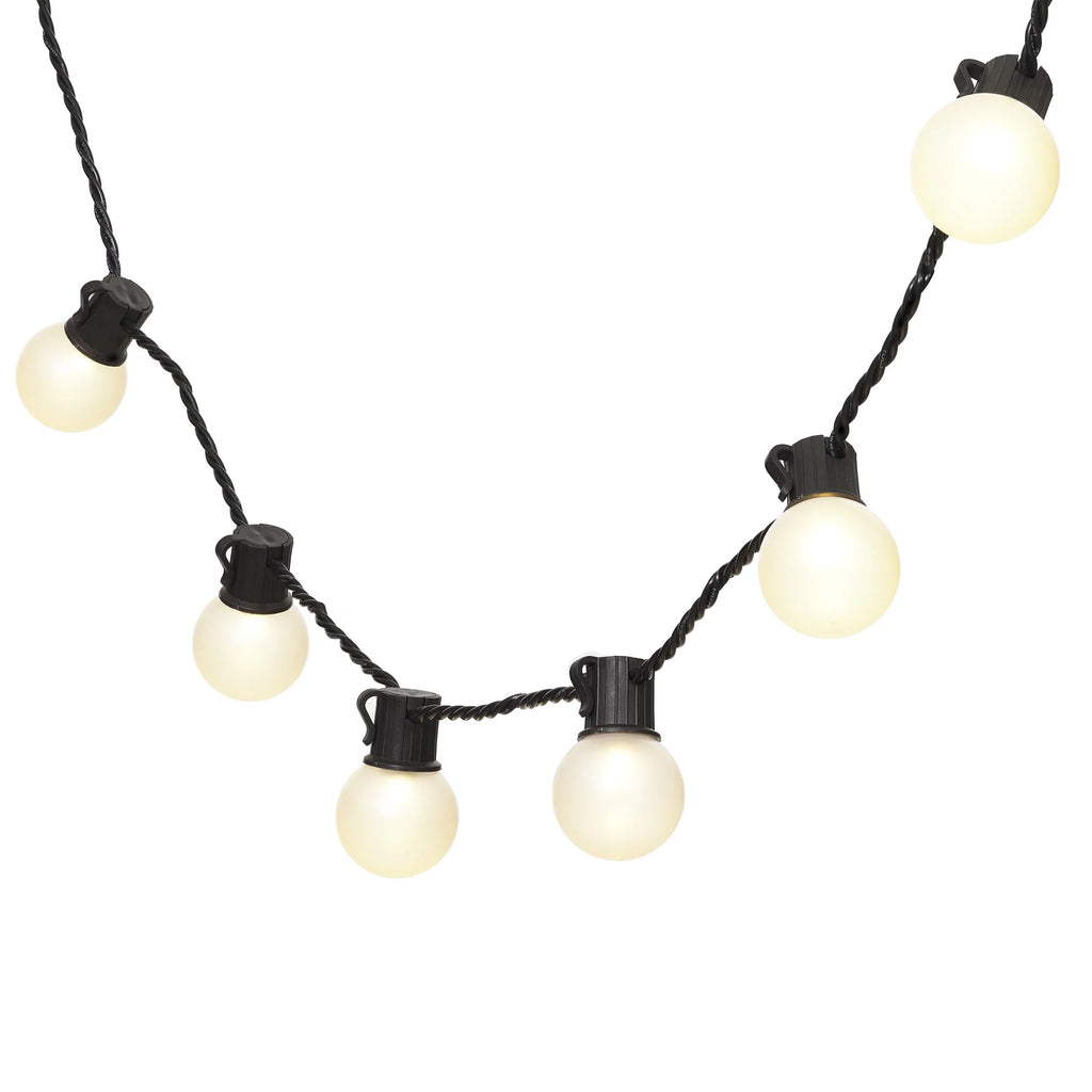 20-Count LED Frosted Globe Outdoor String Lights T79176