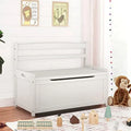 White Rubber Wood Toy Box H65987