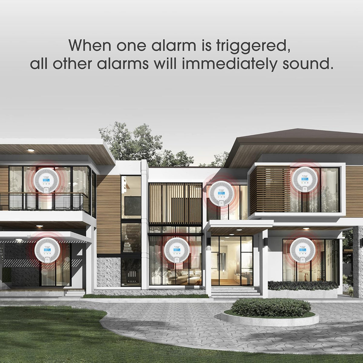 Wireless Interconnected Carbon Monoxide Detector, Pack of 2 H801