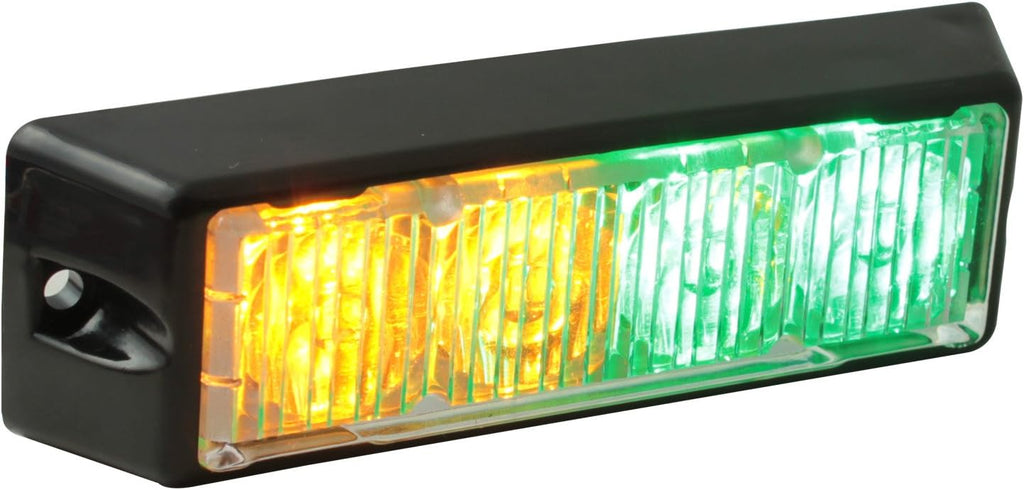4pc 4" 4W Green White LED Flashing Strobe Light Head Emergency Warning Grille Light N1134