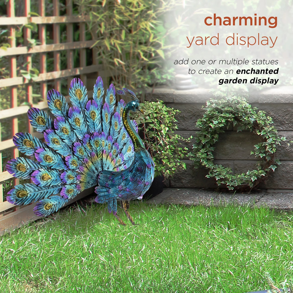 22" Peacock Garden Statue C251
