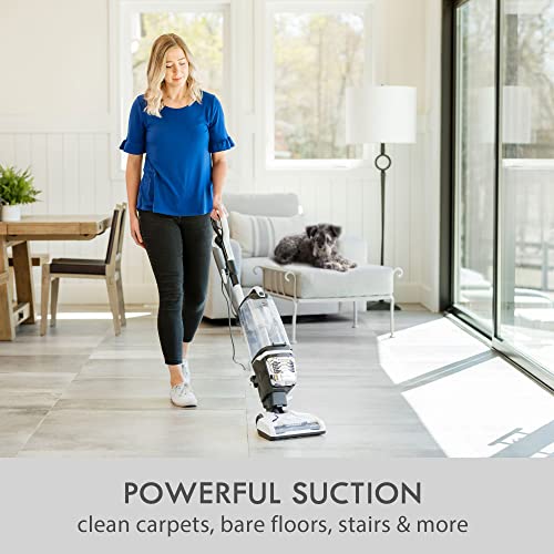 Bagless Upright Vacuum with 4 Height Adjustment, Blue W405