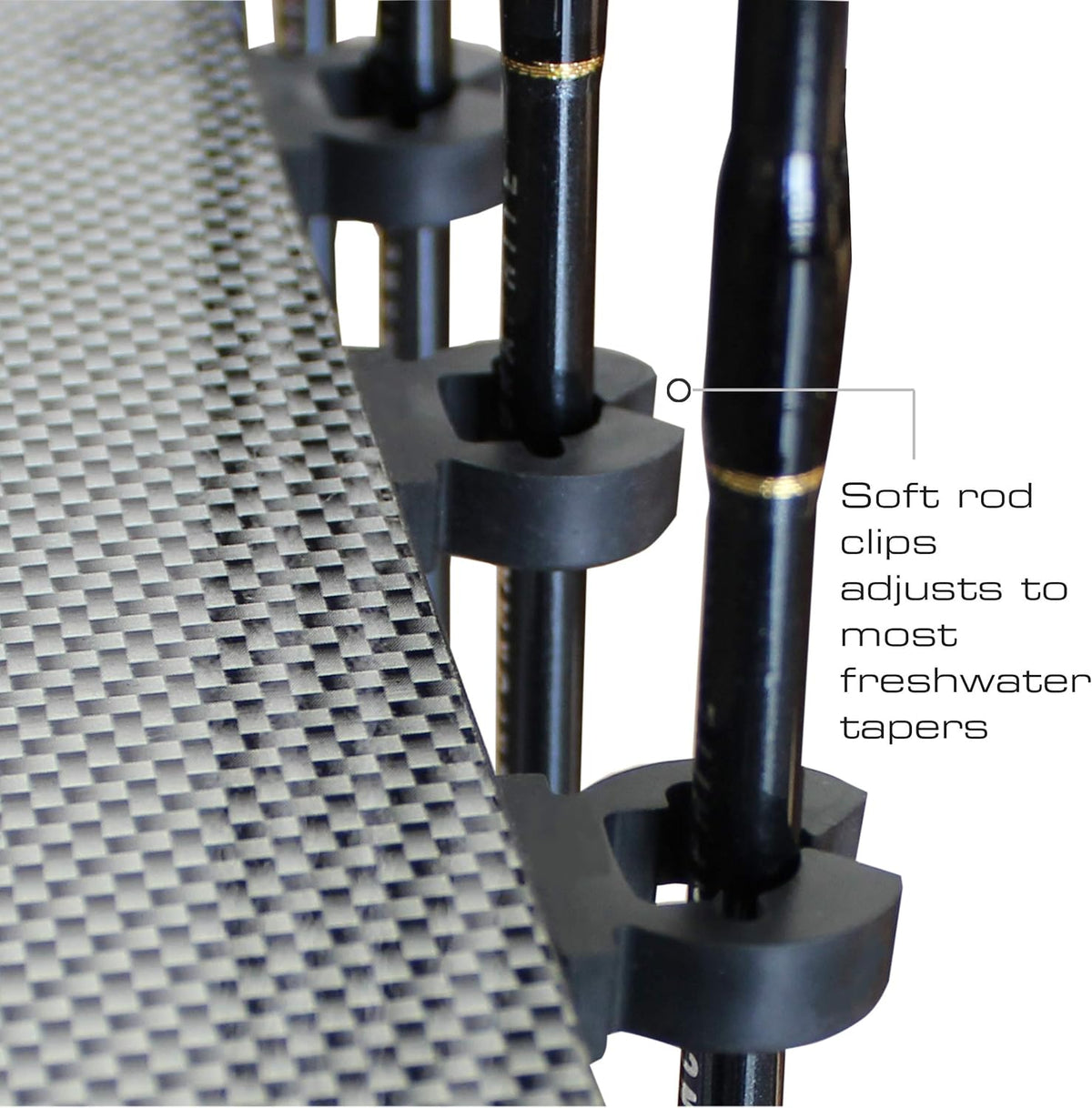 12 Fishing Rod Tackle Cart Black P9137