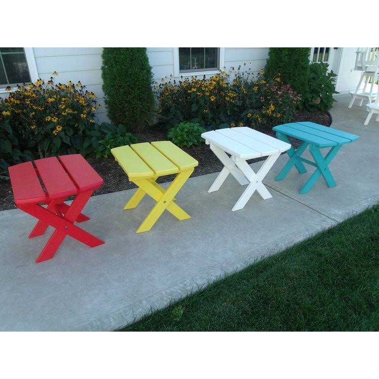 Lime Green Recycled Poly Lumber Folding End Table G378