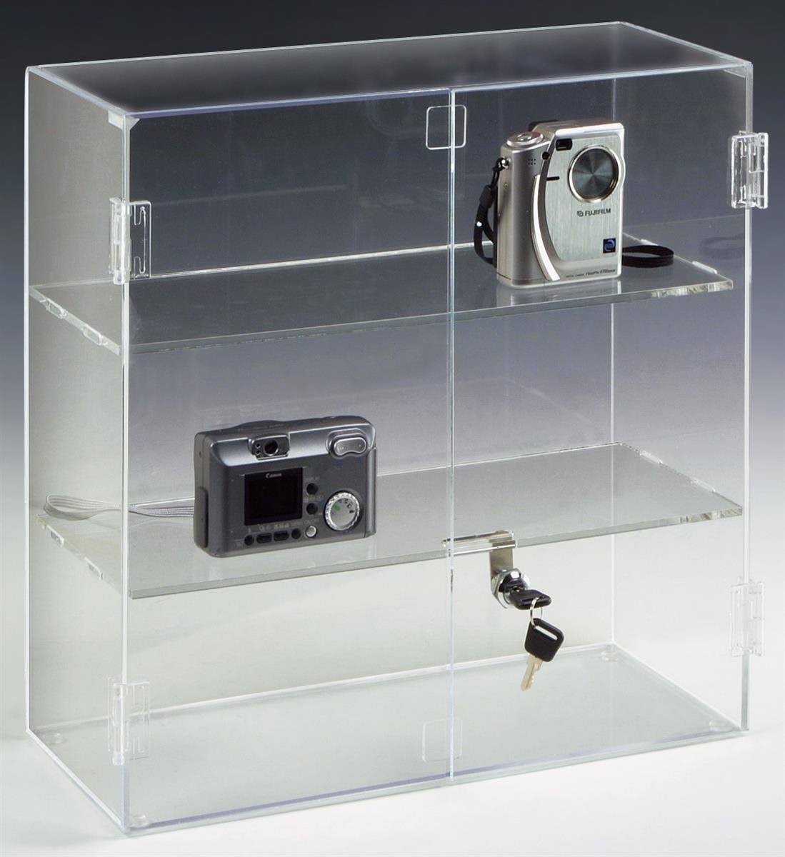 16.5 by 16.25-Inch Countertop Acrylic Display Case with 2 Shelves F288541